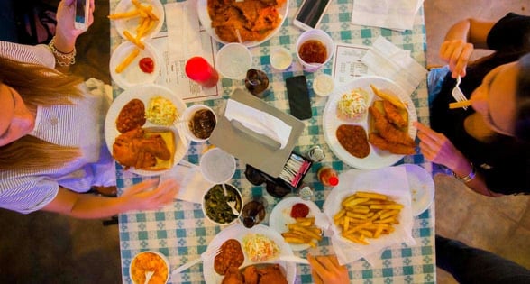 Photo of food on a table in Memphis