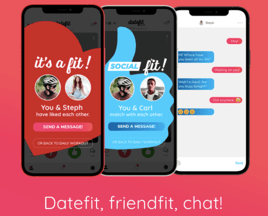Screenshot of friendfit from website.