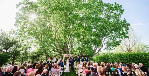 Photo of an outdoor wedding