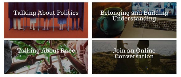 Screenshot from Living Room Conversations website
