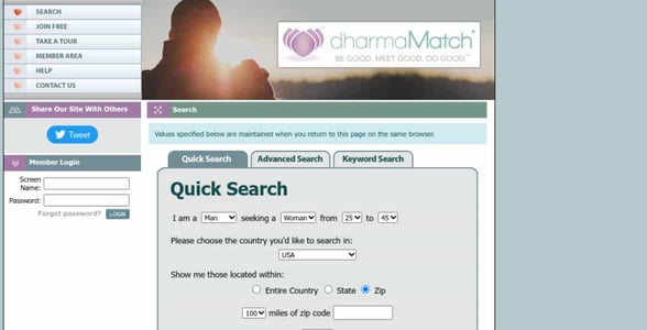 Screenshot of DharmaMatch