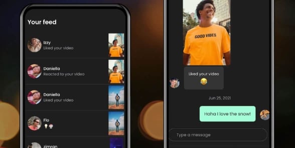 Photo of phones open to messages Photo of phones open to messages