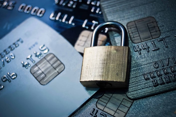 lock over credit cards