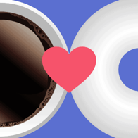 graphic of coffee and bagel