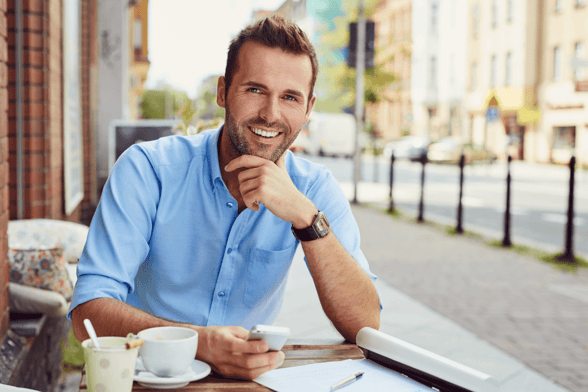 man drinking coffee man drinking coffee