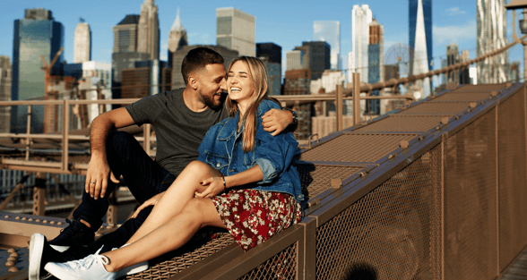 couple on bridge