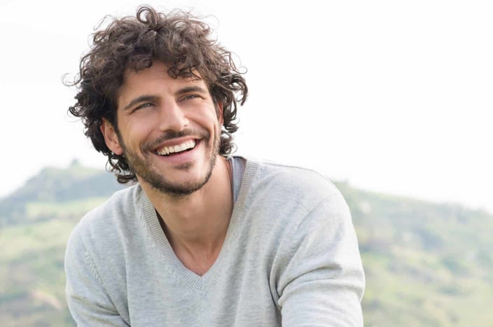 Portrait Of Young Handsome Man Smiling Outdoor Portrait Of Young Handsome Man Smiling Outdoor
