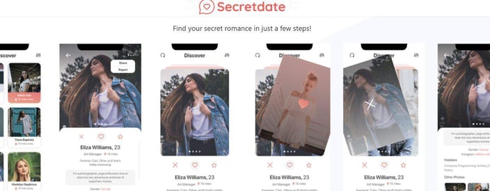 Screenshots of Secret Date Screenshots of Secret Date
