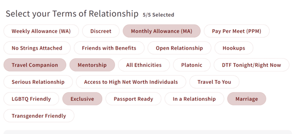 terms of relationship terms of relationship