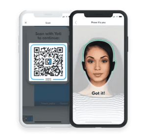Smart phone doing a face scan Smart phone doing a face scan