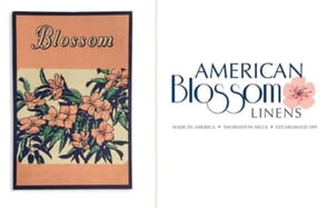 two logos, both for American Blossom