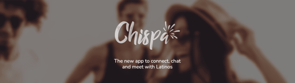 banner that says chispa with people smiling in the background
