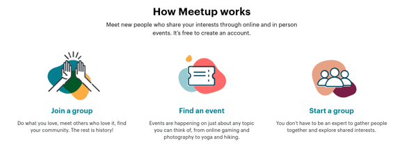 Screenshot of Meetup