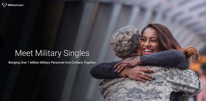 Screenshot from Military Cupid website Screenshot from Military Cupid website