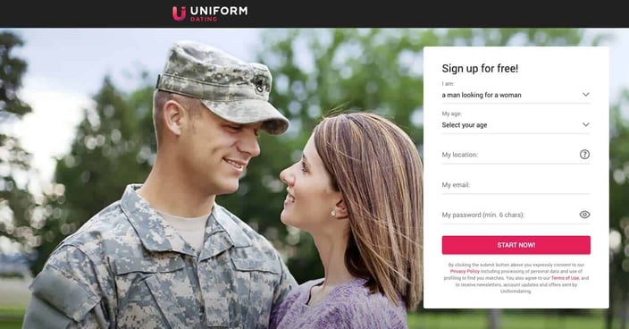 Screenshot from Uniform Dating Screenshot from Uniform Dating