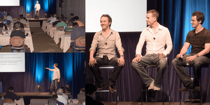 Dan Bacon speaking at a seminar