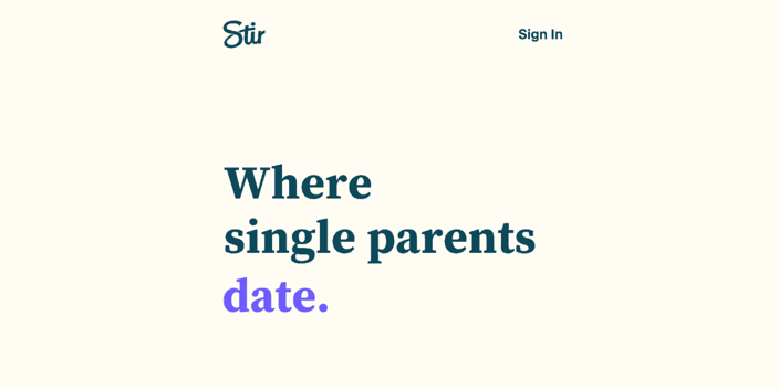 Stir dating site screenshot