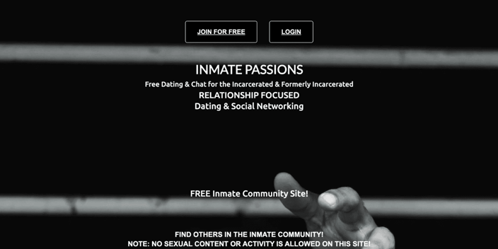 Screenshot of InmatePassions website Screenshot of InmatePassions website