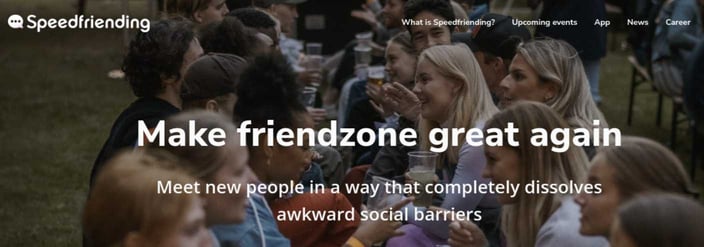 Screenshot from Speedfriending Screenshot from Speedfriending