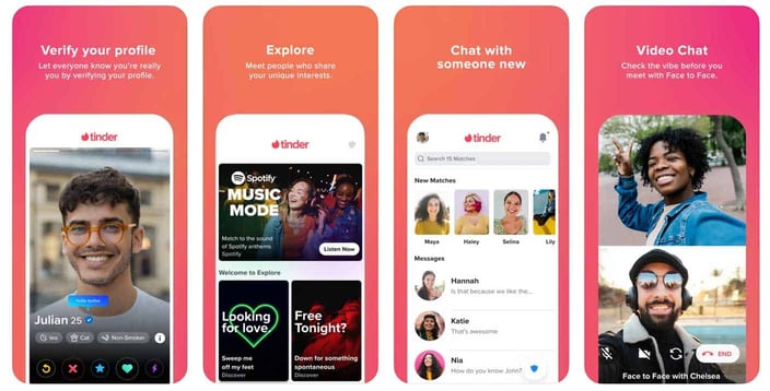 Tinder screenshots