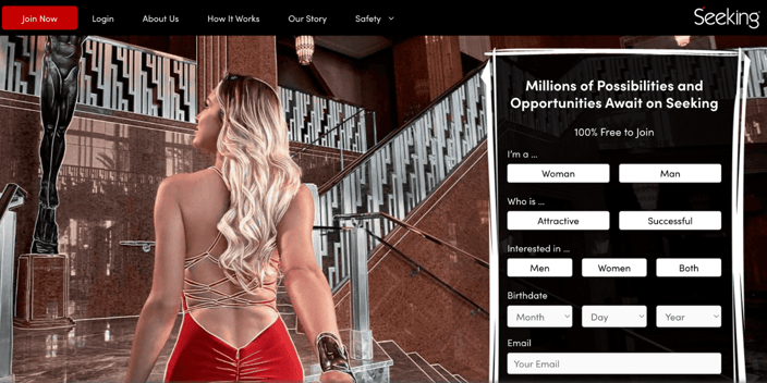 Seeking.com screenshot