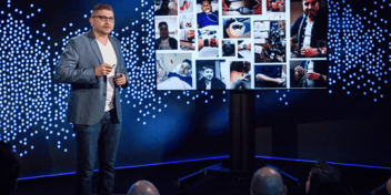 Dan Gartenberg speaking at a Ted Talk Dan Gartenberg speaking at a Ted Talk