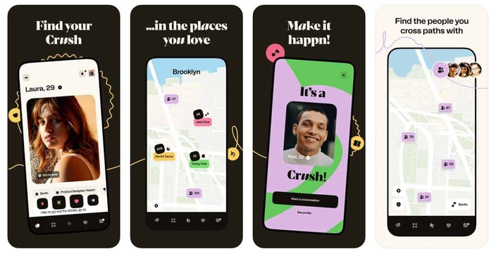 Screenshots from Happn in the Apple App Store