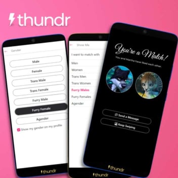 thundr app match screen thundr app match screen