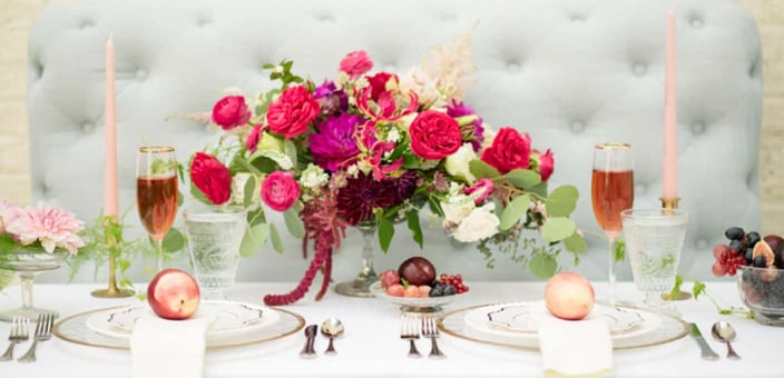 fleur de lis wedding arrangement