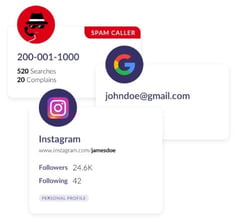 Reverse phone lookup features