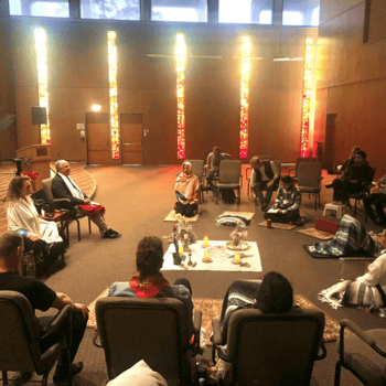 Meditation circle at Silent Stay Retreat Meditation circle at Silent Stay Retreat
