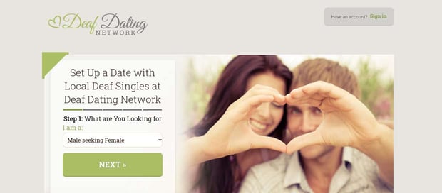 Deaf Dating Network homepage Deaf Dating Network homepage
