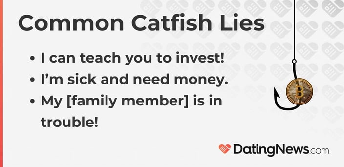 Common lies include: "I can teach you to invest!" "I am sick and need money." "My [family member] is in trouble!"
