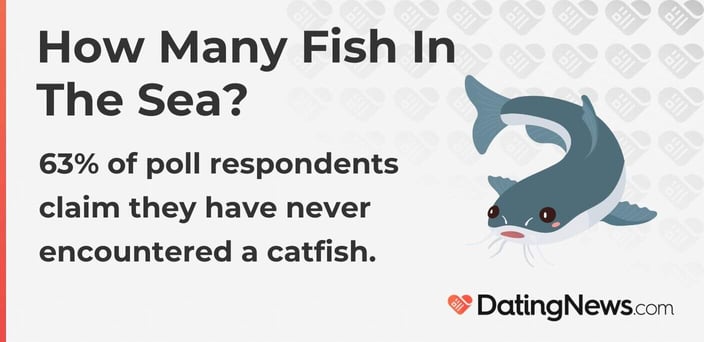 63% of poll respondents claim they have never encountered a catfish. 63% of poll respondents claim they have never encountered a catfish.