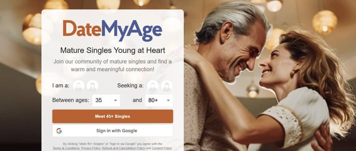 DateMyAge homepage DateMyAge homepage