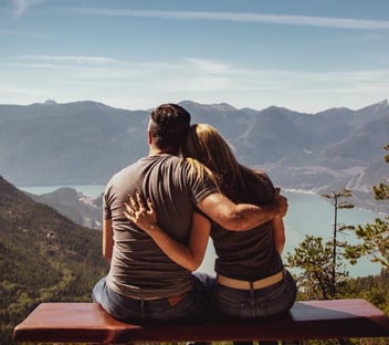 Chicago Center for Relationship Counseling couple sitting together looking at mountain view