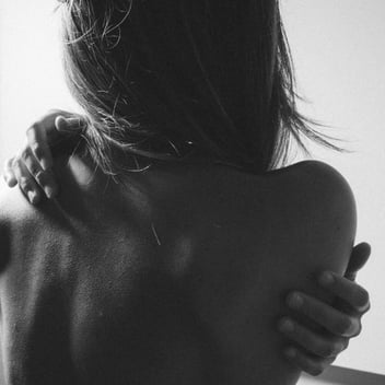 Luvbites woman's back black and white photo Luvbites woman's back black and white photo