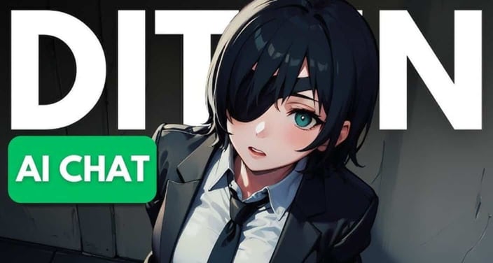 Dittin.AI AI chat anime woman wearing eyepatch 