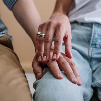 Inland Empire Couples Counseling two hands on knee