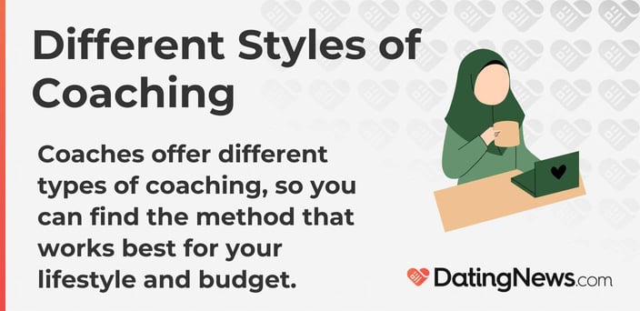Different Styles of Coaching text on a gray background