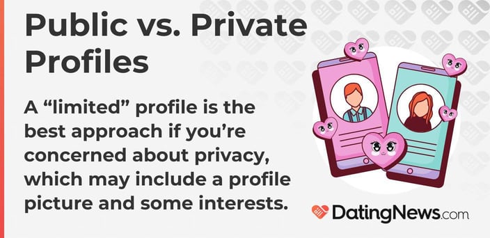 A limited profile is the best approach if you're concerned about privacy, which may include a profile picture and some interests.