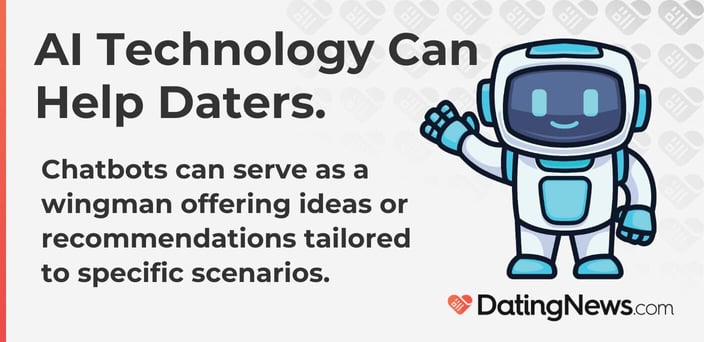 AI technology can help daters and serve as a wingman offering ideas and recommendations
