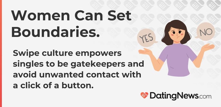 Swipe culture empowers singles to be gatekeepers and avoid unwanted contact with a click of a button.