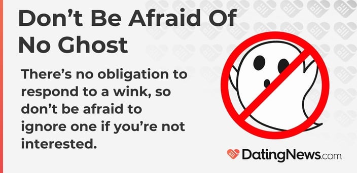 There is no obligation to respond to a wink, so do not be afraid to ignore one if youâ€™re not interested. 