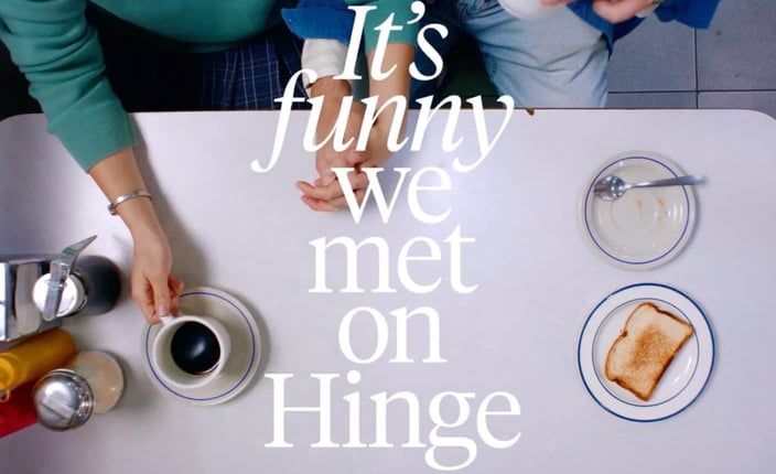 It's funny we met on Hinge