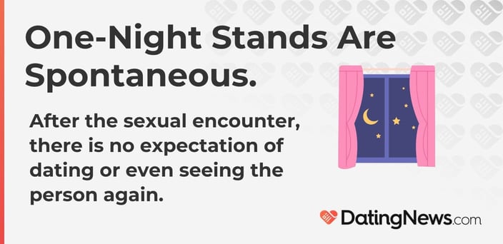 After the sexual encounter, there is no expectation of dating or even seeing the person again.