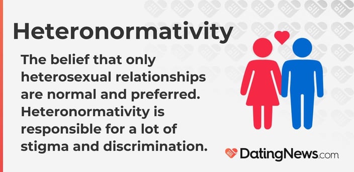 Heteronormativity is the belief that only traditional, heterosexual relationships are normal.
Heteronormativity is responsible for a lot of stigma and discrimination. Heteronormativity is the belief that only traditional, heterosexual relationships are normal.
Heteronormativity is responsible for a lot of stigma and discrimination.