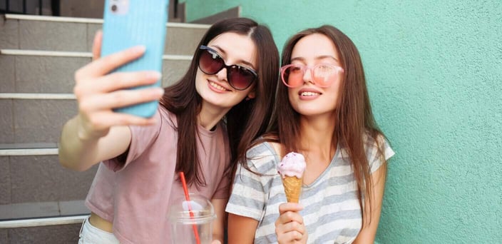 Gen Zers taking selfie