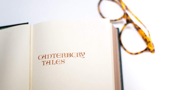 Book titled "Cantebury Tales"