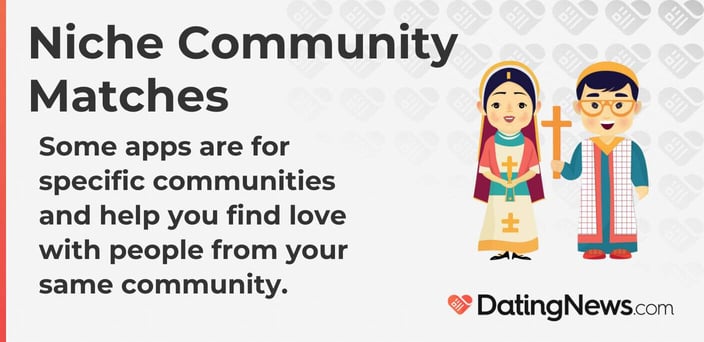 Niche Community Matches
Some apps are for specific communities and help you find love with people from your same community.
